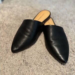 Lucky Brand Black Leather Mules